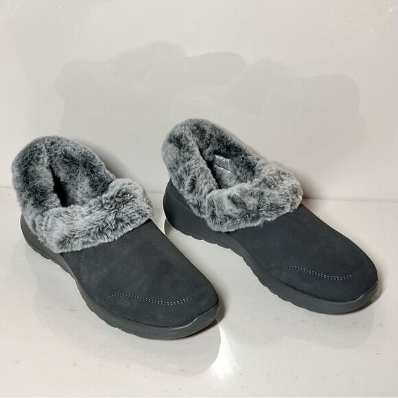 Skechers On-the-GO Joy Cozy Catch Suede and Faux Fur Slip-Ons - Picture 2 of 8